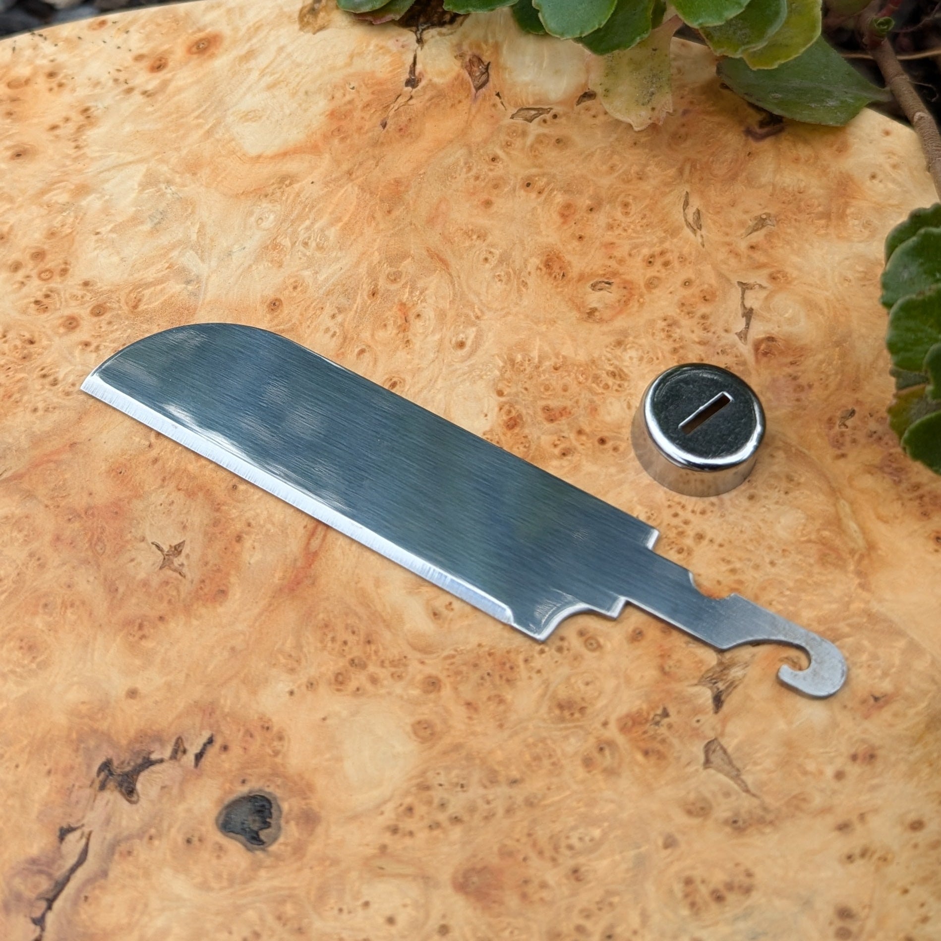 Metal Knife blank with ferrule, Cheese Knife, Knife blade,  