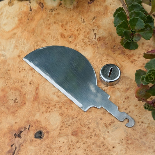 Metal Knife blank with ferrule, Cheese Knife, Knife blade,  
