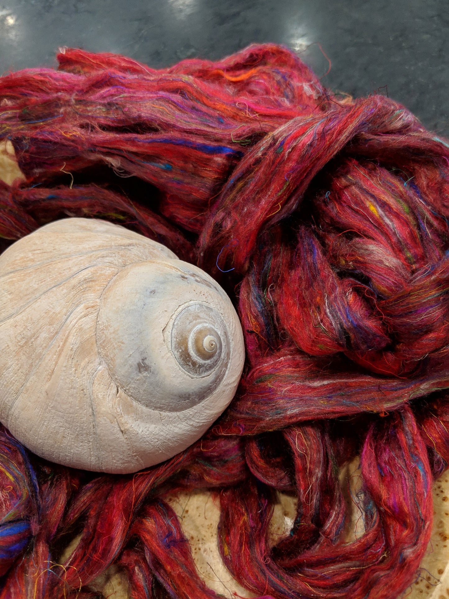 Recycled Sari Silk Roving