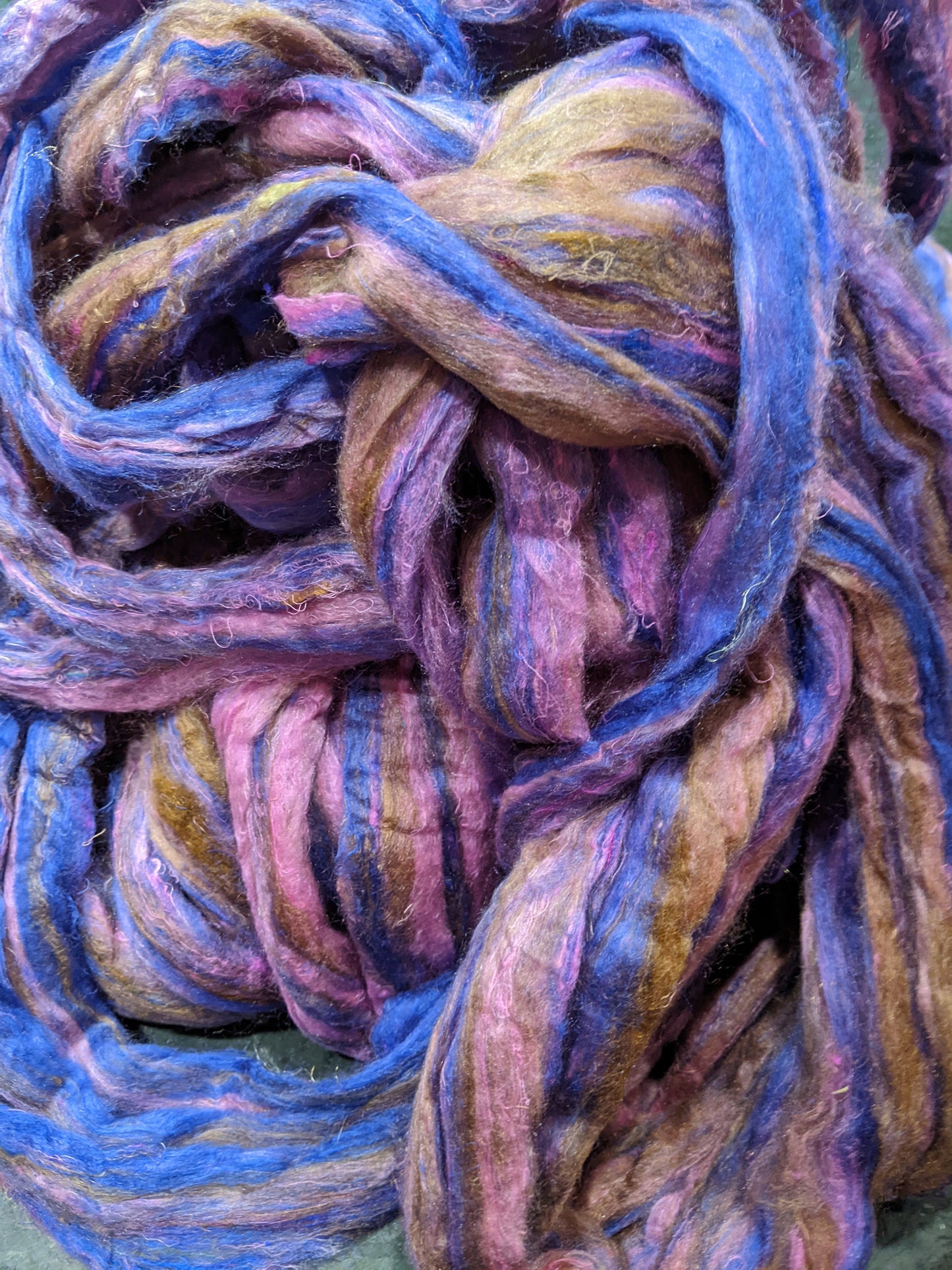 Recycled Sari Silk Roving