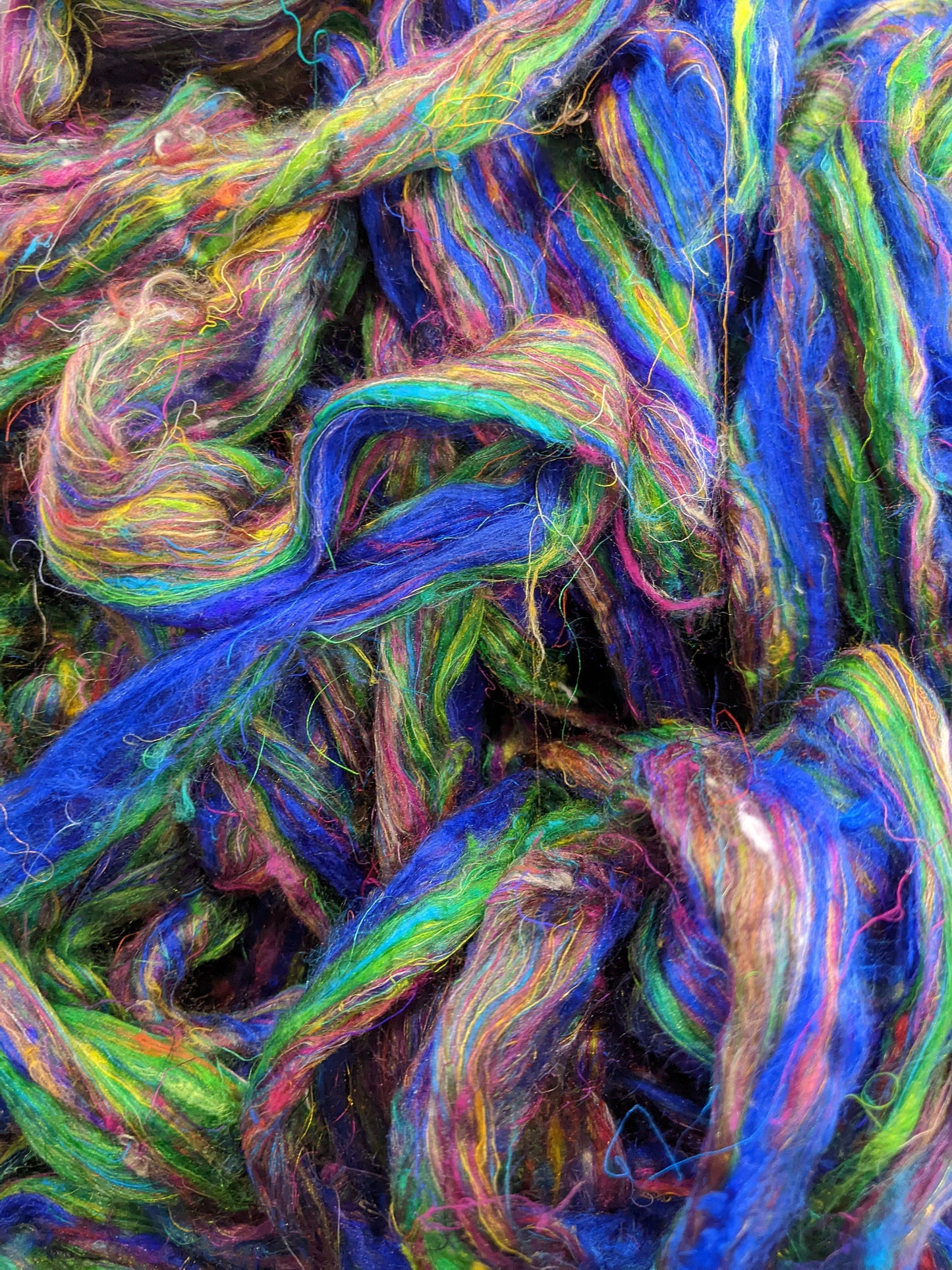Recycled Sari Silk Roving